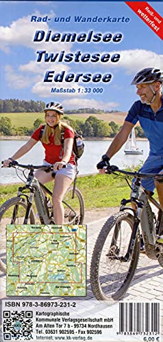 Diemelsee - Twistesee - Edersee: Rad- und Wanderkarte (reiß- und wetterfest) von KKV